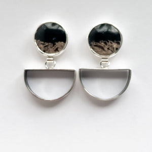 OOAK - Petrified Palm Root Earrings . 1