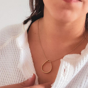 Minima Gold - Drop Big - necklace