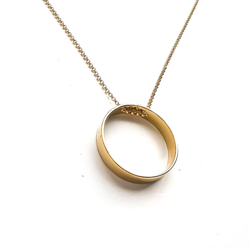Minima Gold - Circle Big - necklace