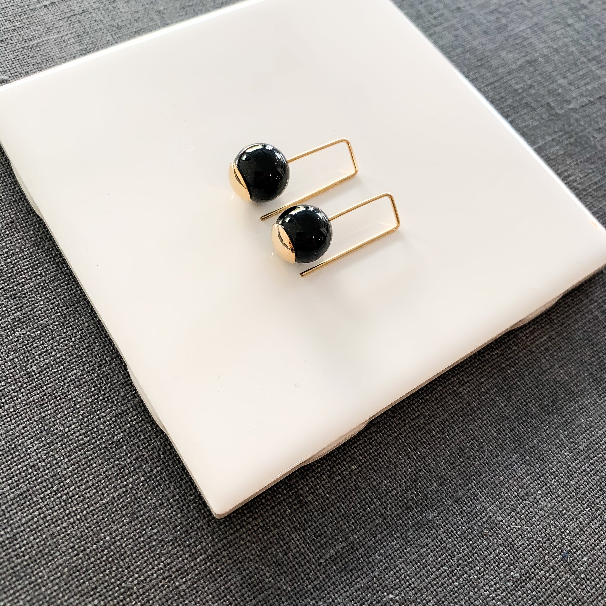 Balance Onyx  CLICK TO CHOOSE (short or long) (Gold filled 14k or Sterling)