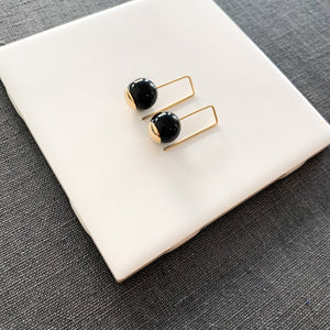 Balance Onyx  CLICK TO CHOOSE (short or long) (Gold filled 14k or Sterling)