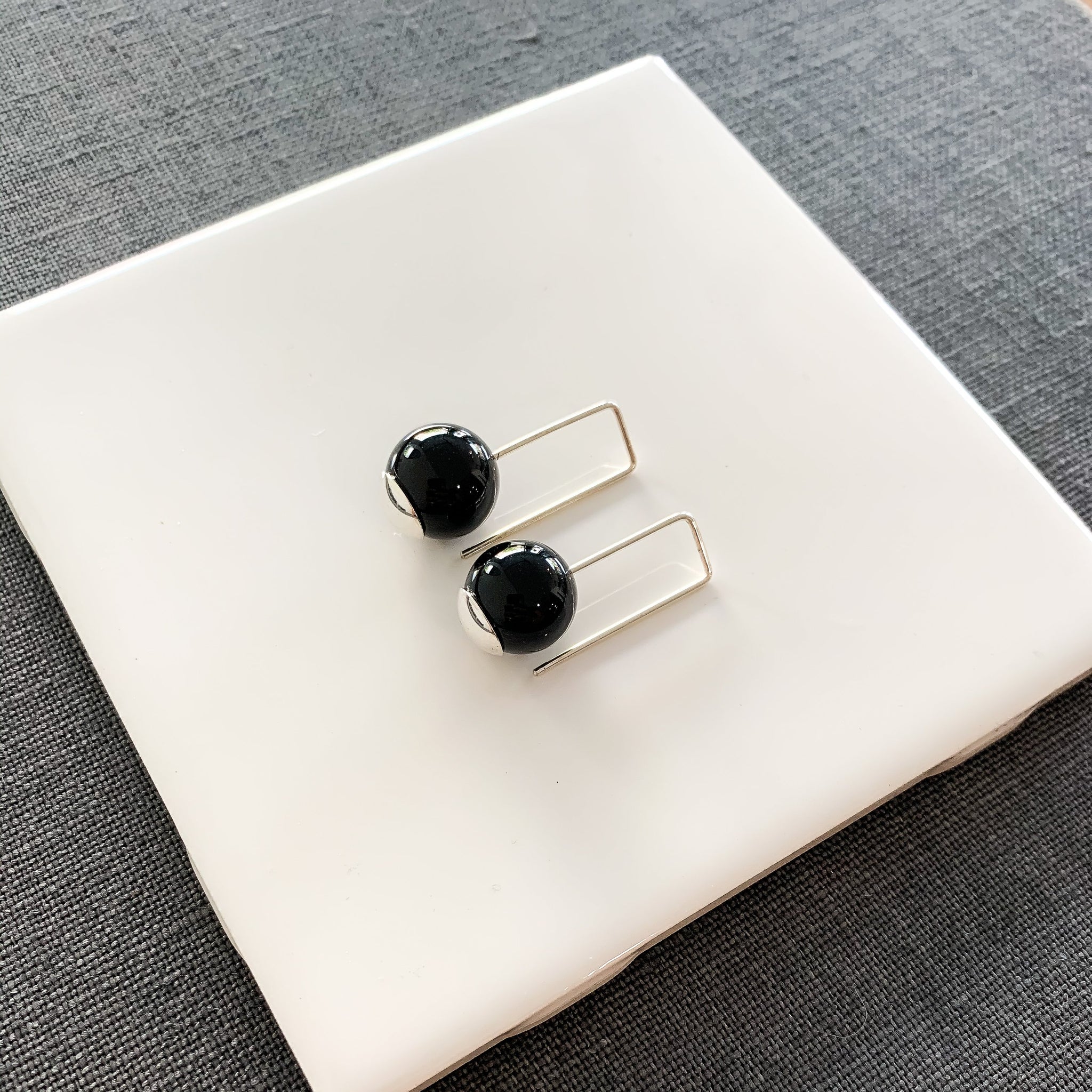 Balance Onyx  CLICK TO CHOOSE (short or long) (Gold filled 14k or Sterling)
