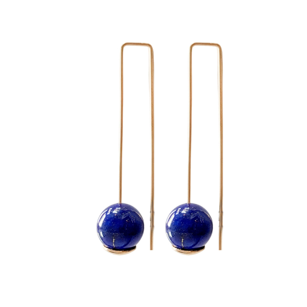 Balance Lapis Lazuli  CLICK TO CHOOSE (short or long) (Gold filled 14k or Sterling)